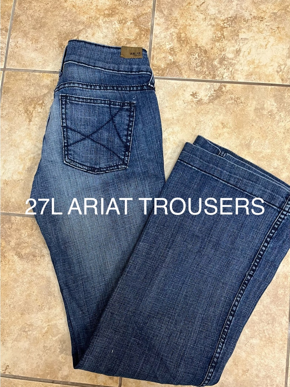 Ariat Women's Flare Jeans in Dark Blue Denim